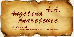 Angelina Andrejević vizit kartica